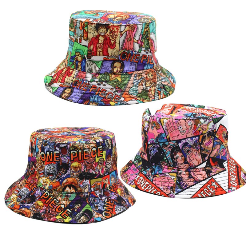Anime Cosplay Ai - Cute cartoon pirate print bucket hat