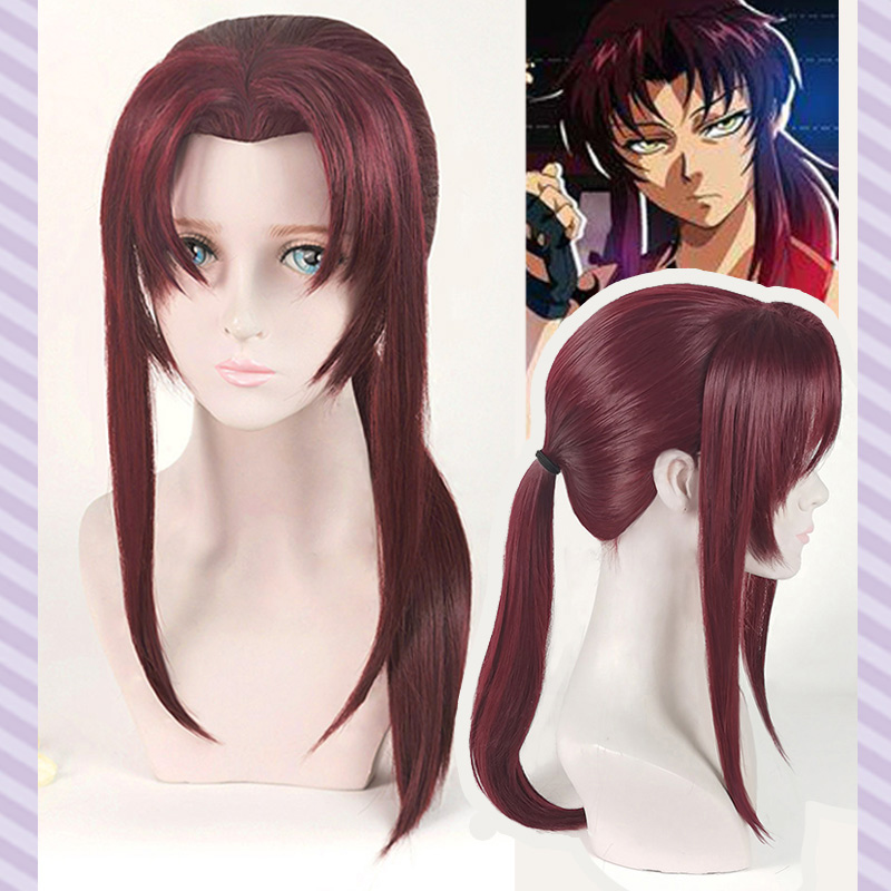 Anime Cosplay Long Black Hair - Mới Đầm Đen Rebecca Revy Cosplay
