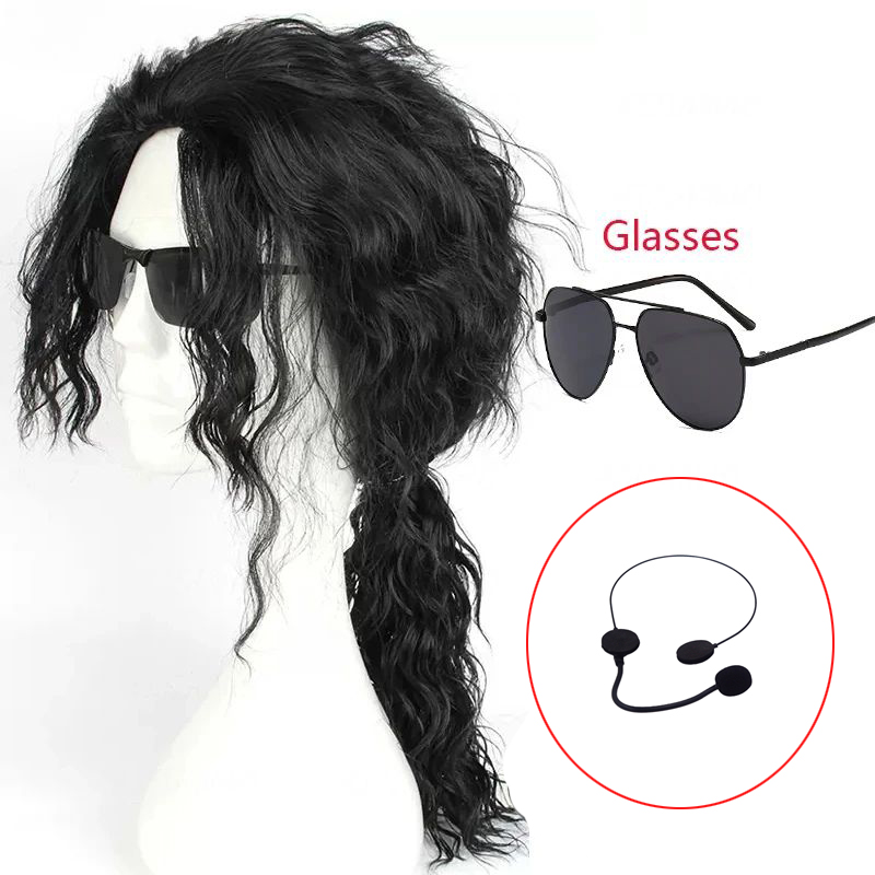 MJ Michael Cosplay Black Wig J - đánh giá và giá Anime Cosplay Long Black Hair