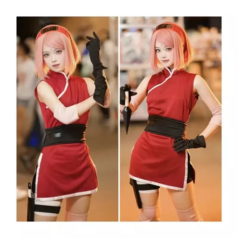 Sakura Haruno Cosplay Complete - đánh giá và giá Anime Cosplay Ninja