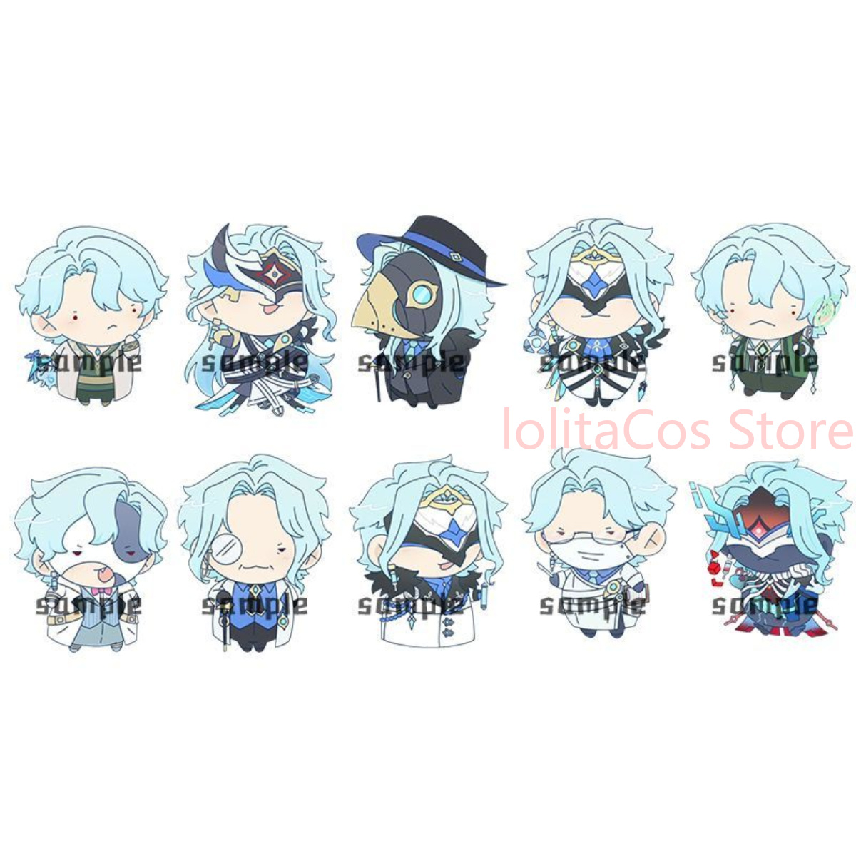 10pcs Genshin Impact Il Dottor - đánh giá và giá Anime Cosplay Kawaii