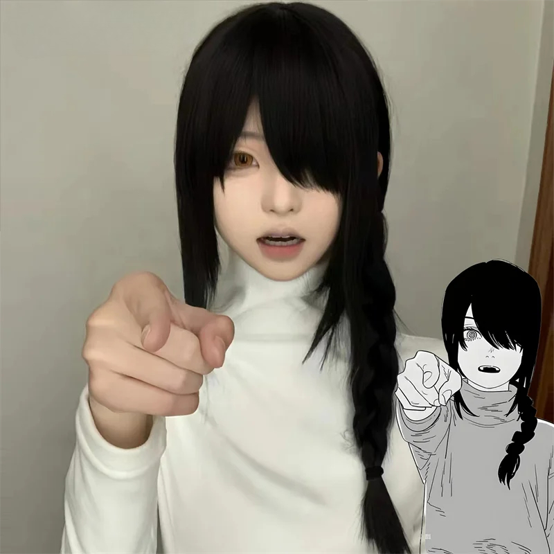 Anime Chainsaw Man Nayuta Adul - đánh giá và giá Anime Cosplay Long Black Hair