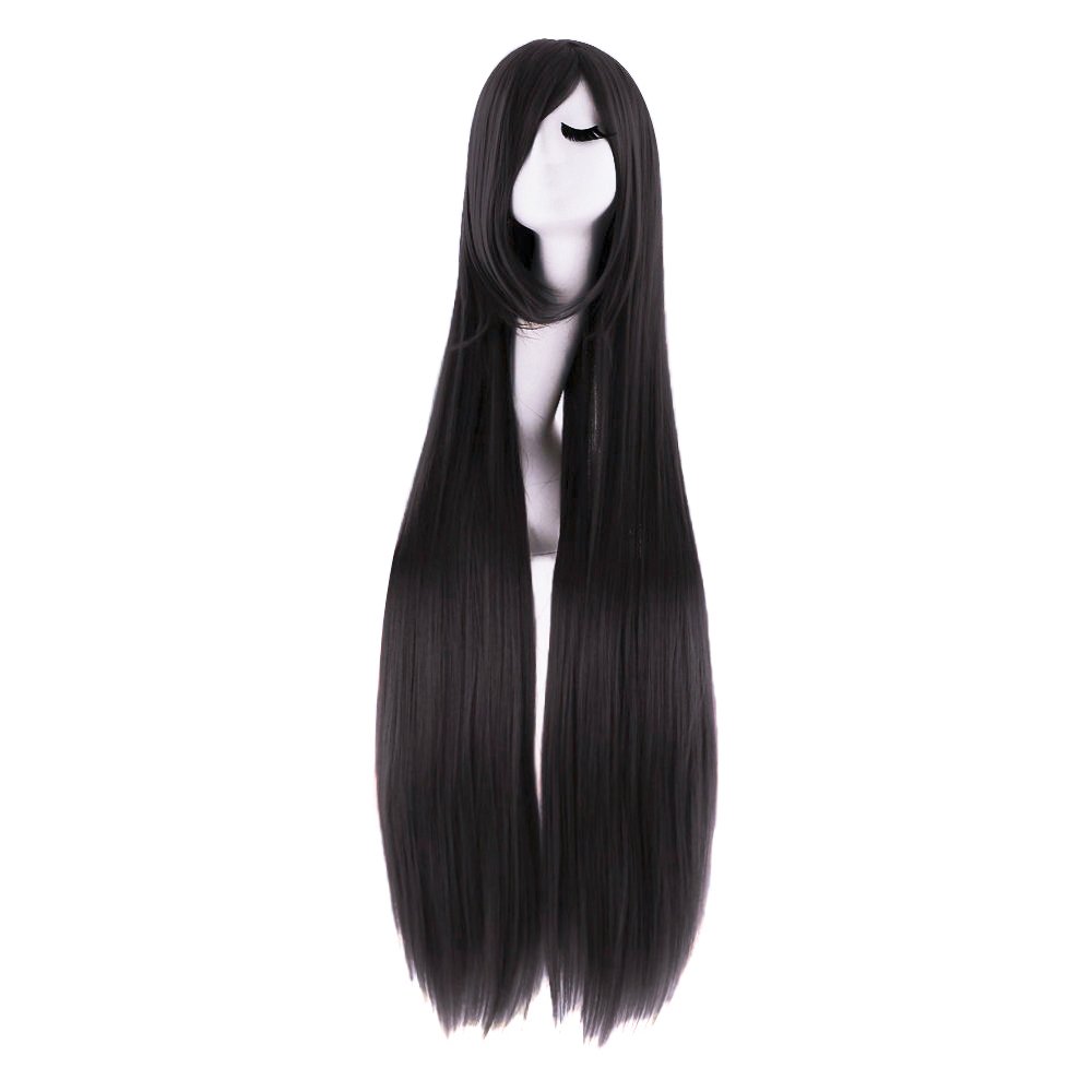 40 Inch 100 cm Long Straight C - đánh giá và giá Anime Cosplay Long Black Hair
