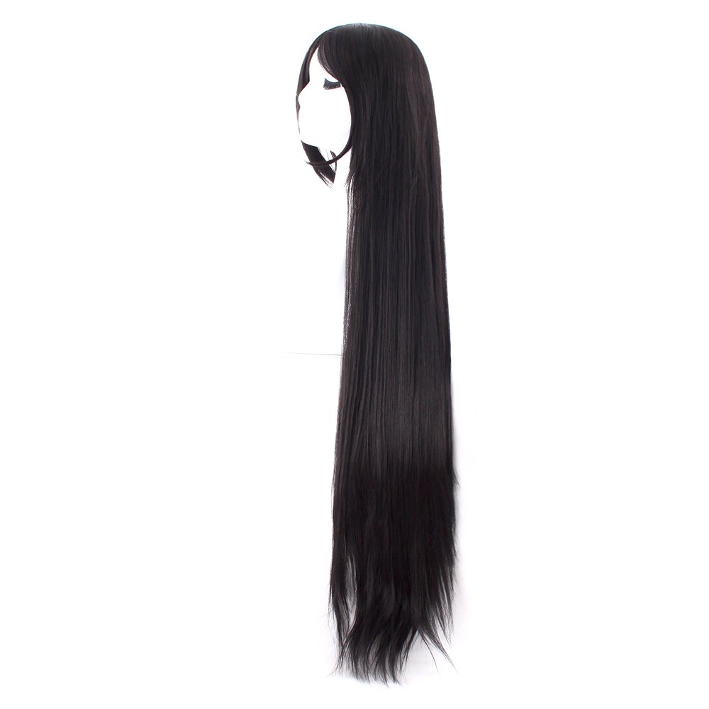 40 Inch 100 cm Long Straight C - đánh giá và giá Anime Cosplay Long Black Hair